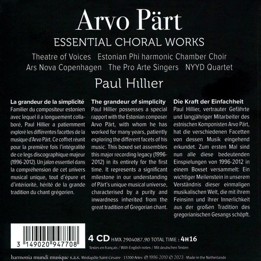 Arvo Pärt: Essential Choral Works cover art