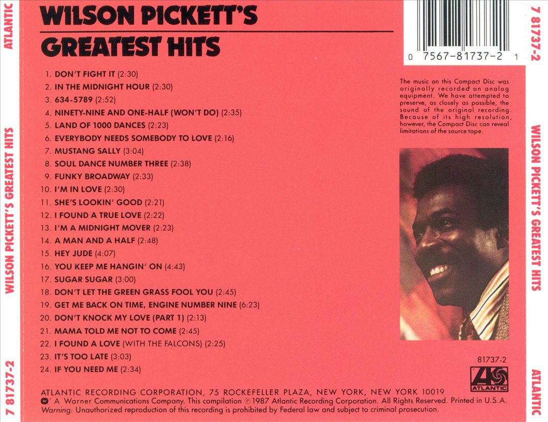 Wilson Pickett's Greatest Hits [1985] cover art