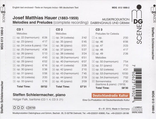 Josef Matthias Hauer: Melodies and Preludes for Well-Tempered Instrument cover art