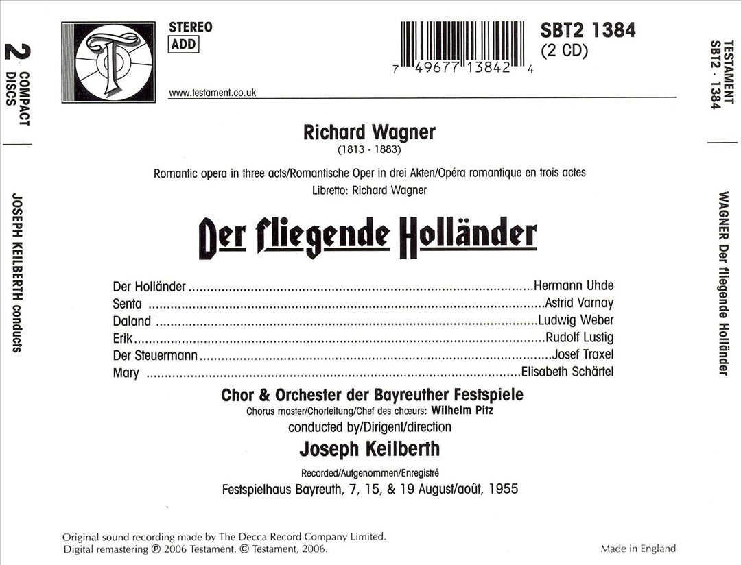 Wagner: Der Fliegende Holländer cover art