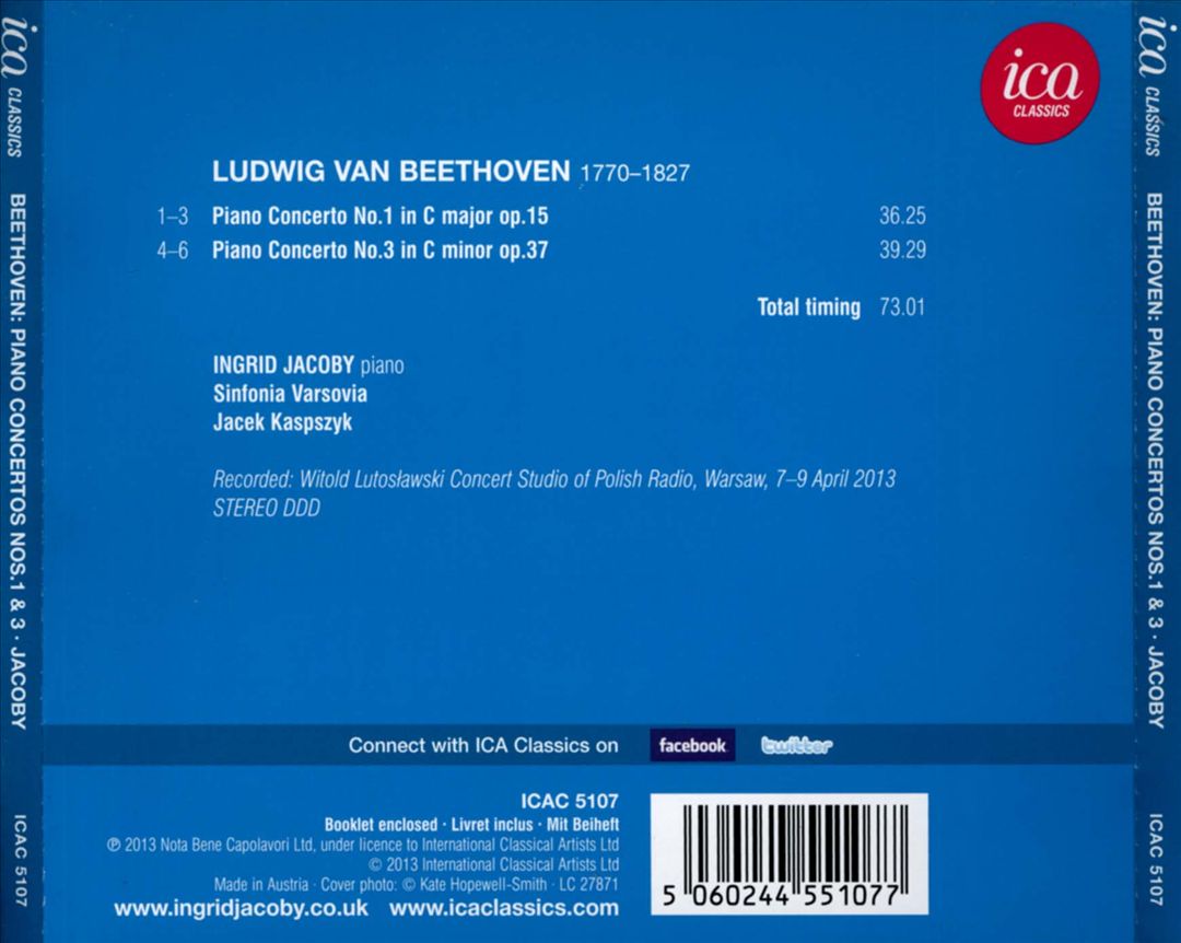 Beethoven: Piano Concertos Nos. 1 & 3 cover art