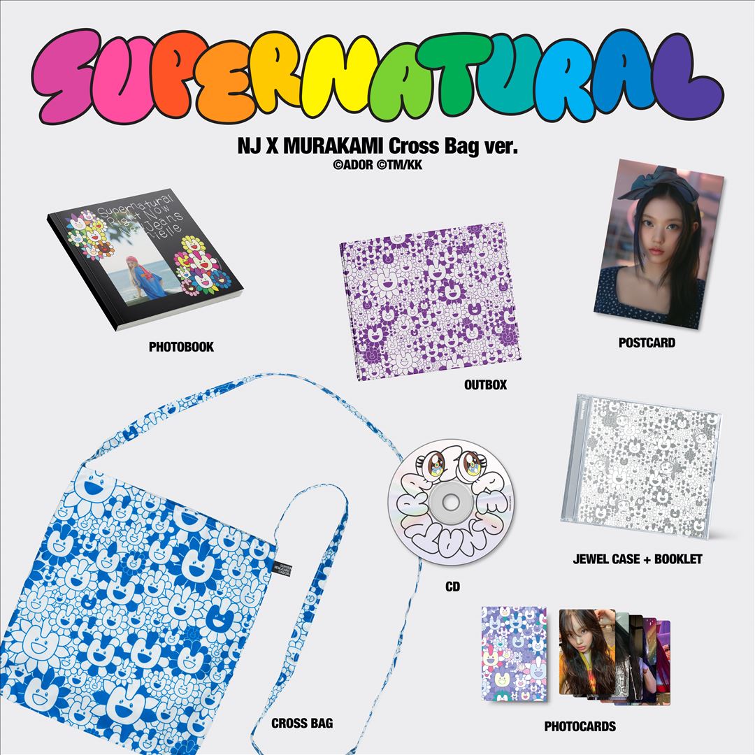 NewJeans 'Supernatural' NJ X MURAKAMI [Cross Bag ver.] cover art