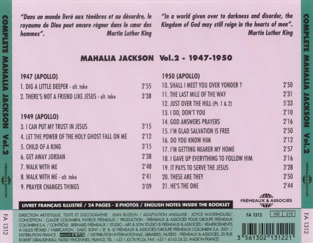 Integrale Mahalia Jackson, Vol. 2: 1947-1950 cover art
