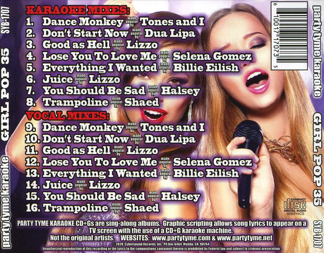 Party Tyme Karaoke: Girl Pop, Vol. 35 cover art
