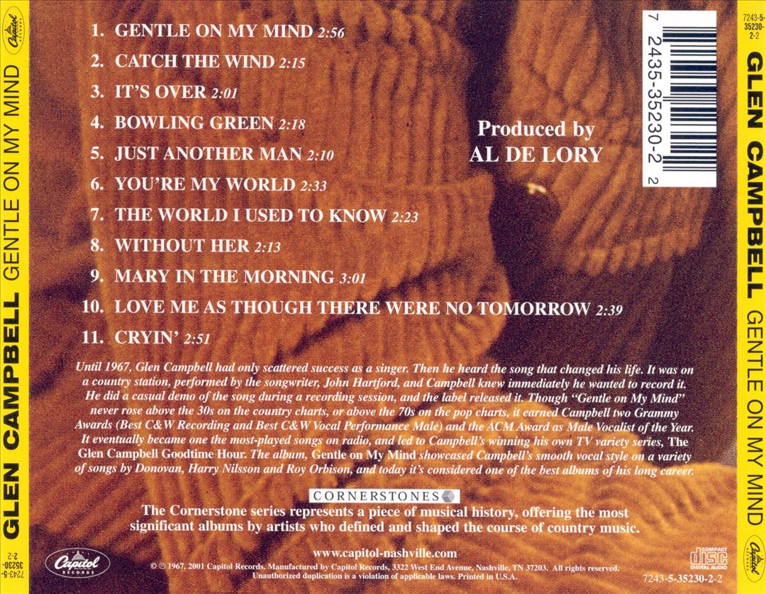 Gentle on My Mind cover art