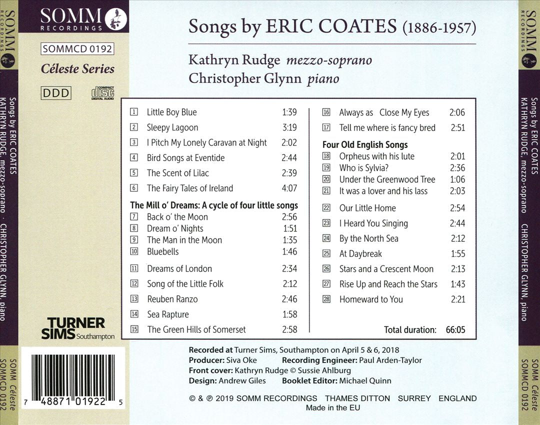 Songs by Eric Coates cover art