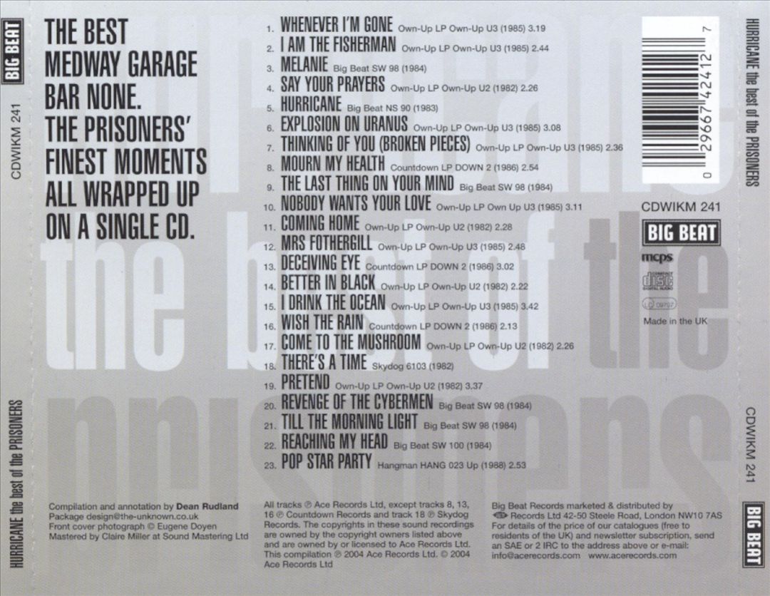 Hurricane: The Best of the Prisoners cover art