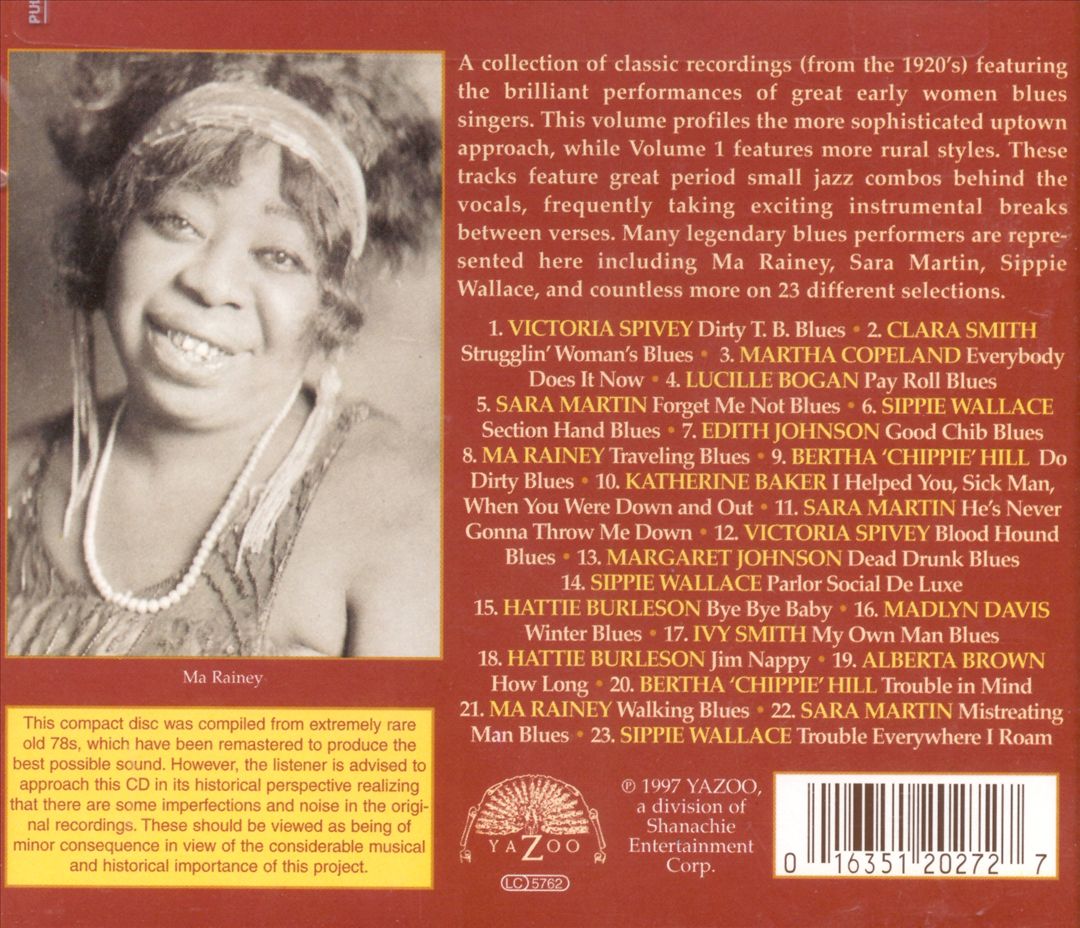 I Can't Be Satisfied: Early American Women Blues Singers, Vol. 2: Town cover art