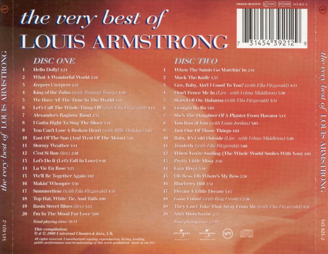 Very Best of Louis Armstrong [Universal] cover art