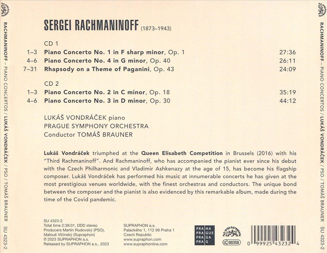 Rachmaninoff: Complete Piano Concertos; Paganini Rhapsody cover art