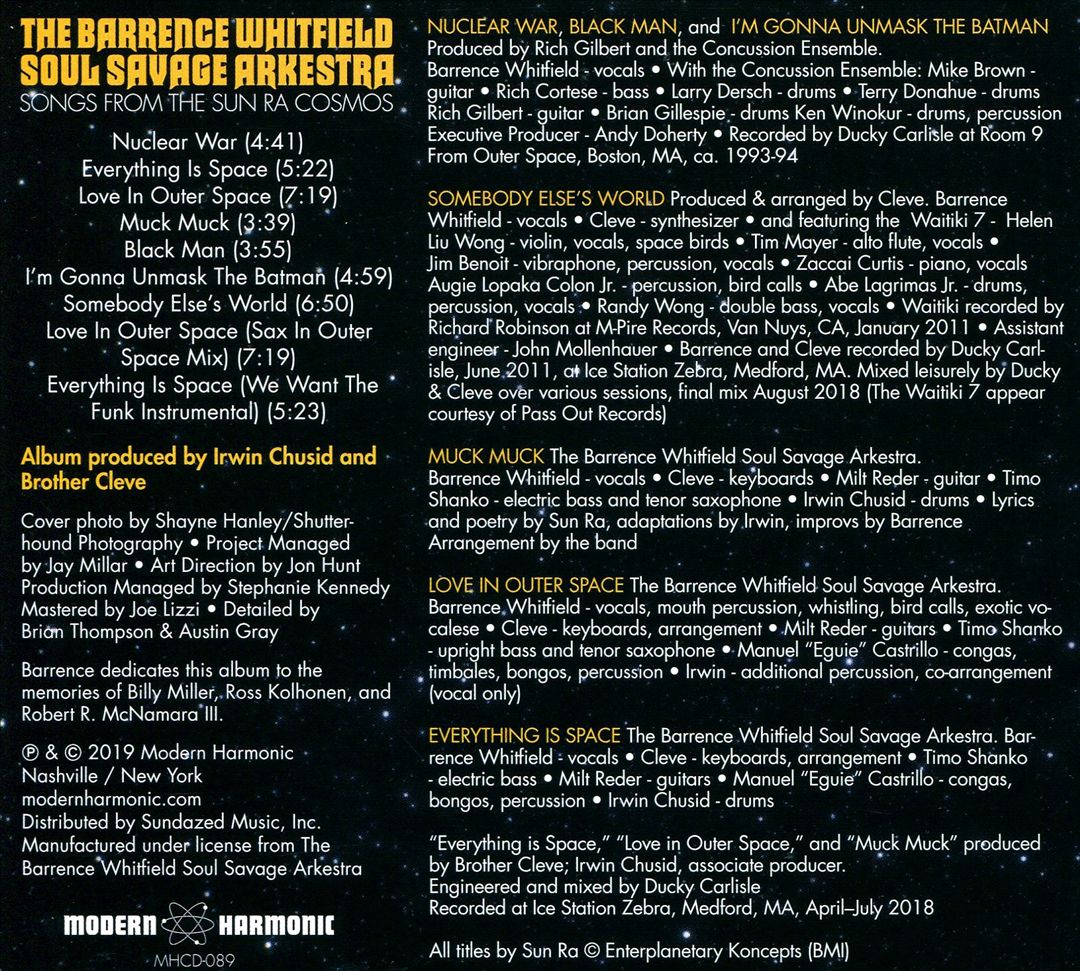 Songs from the Sun Ra Cosmos cover art