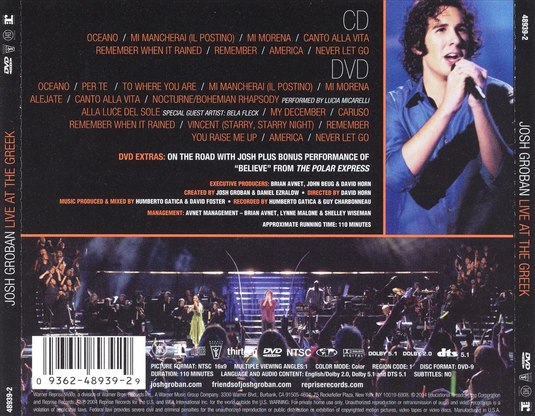 Live at the Greek cover art