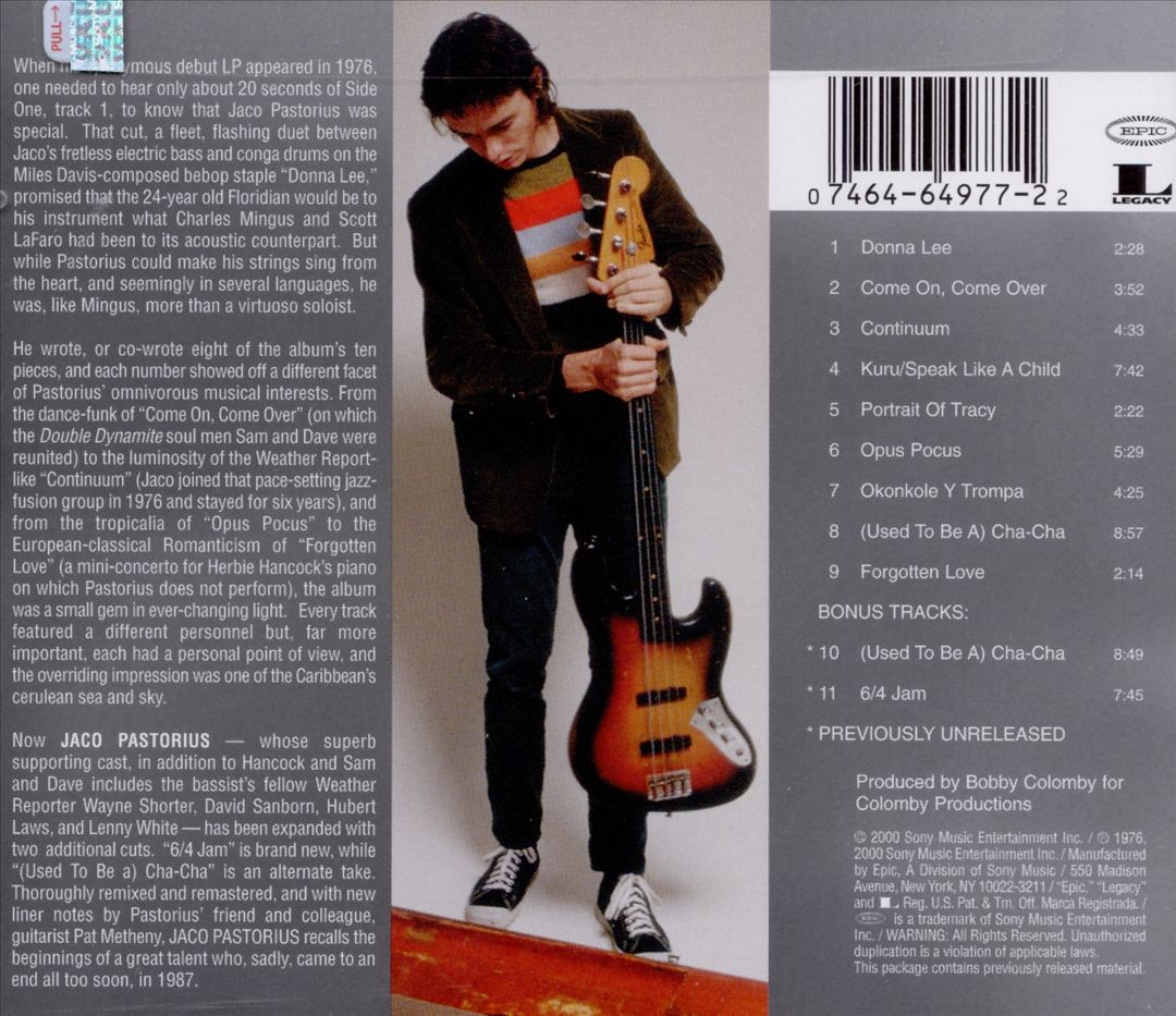 Jaco Pastorius cover art
