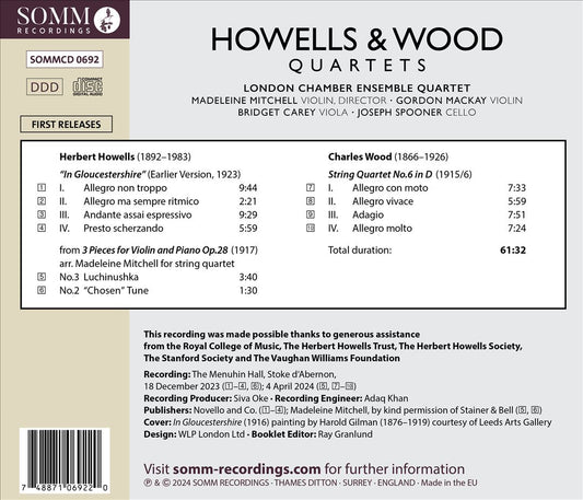 Howells & Wood: Quartets cover art