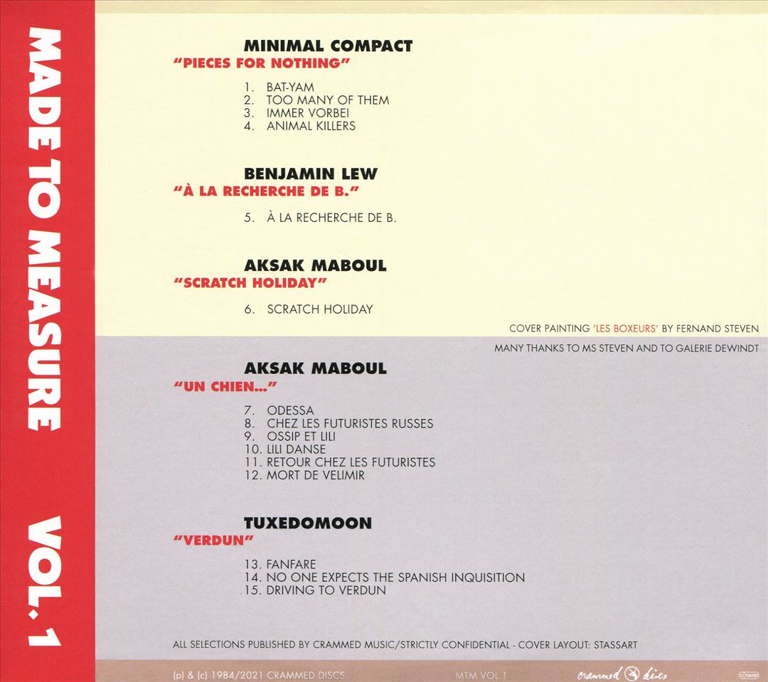 Made to Measure, Vol. 1 [Crammed Discs] cover art