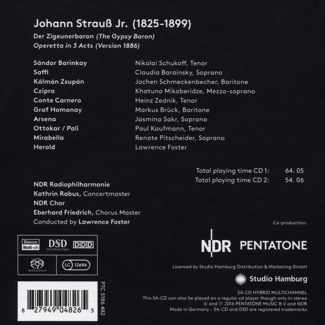 Johann Strauss Jr.: Der Zigeunerbaron cover art