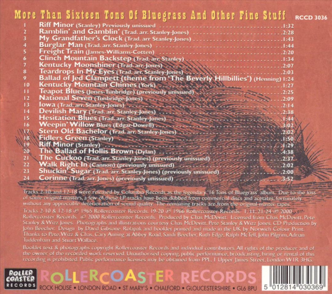 Sixteen Tons of Bluegrass cover art