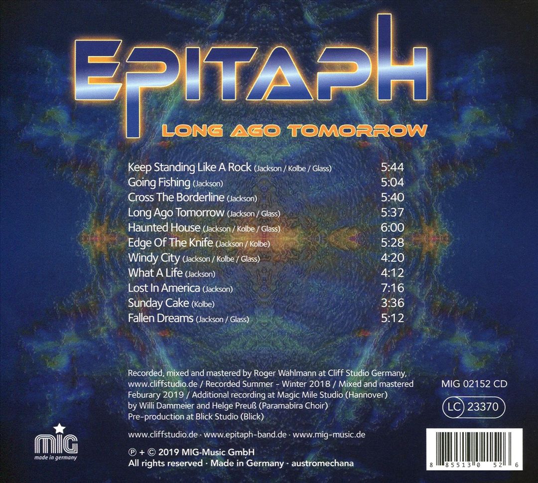 Long Ago Tomorrow cover art