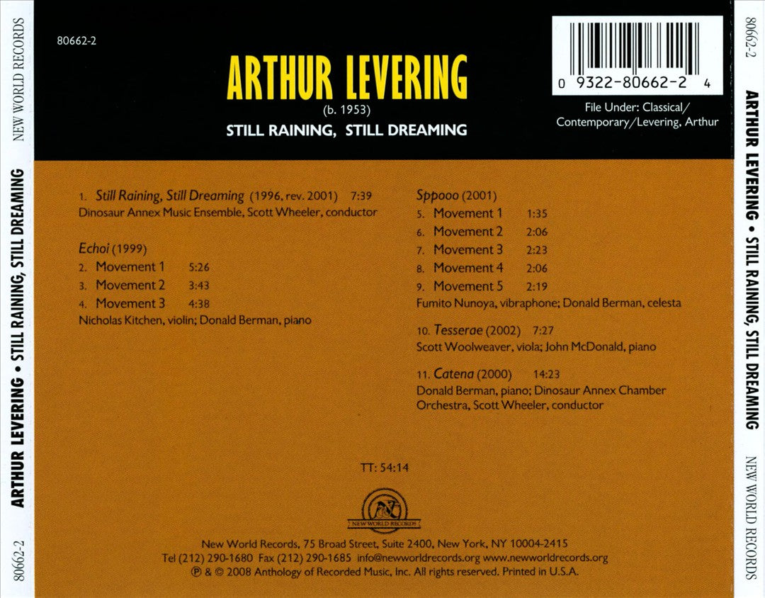 Arthur Levering: Still Raining, Still Dreaming cover art
