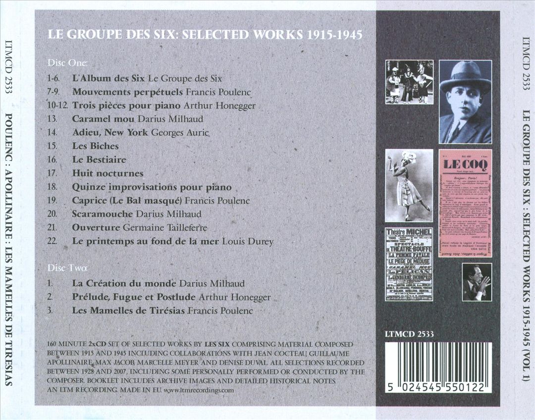 Groupe des Six: Selected Works 1915-1945 cover art