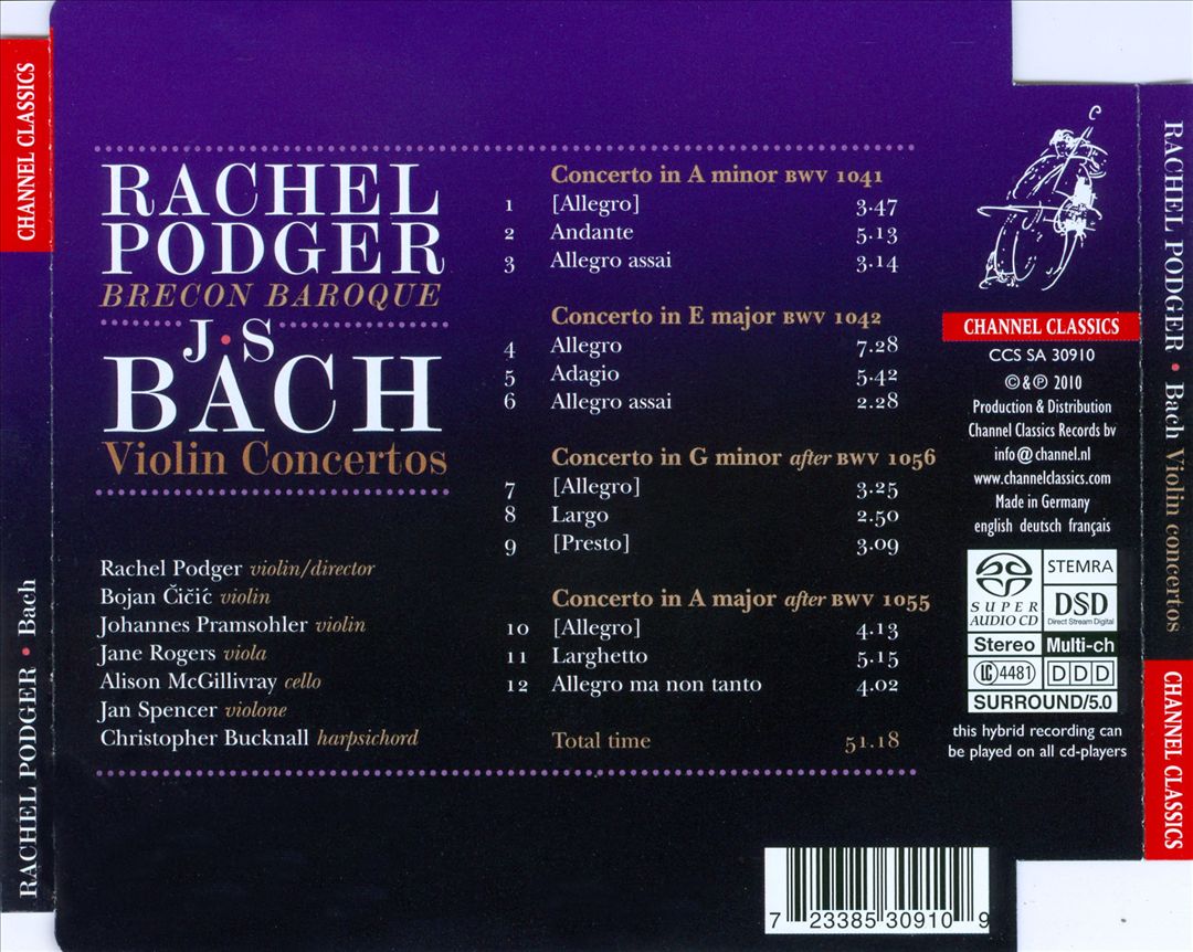 Bach: Violin Concertos cover art