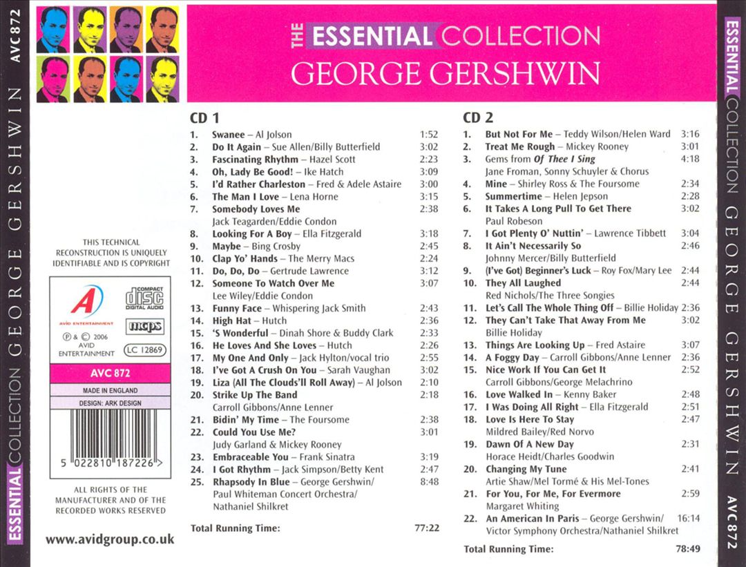 George Gershwin: The Essential Collection cover art