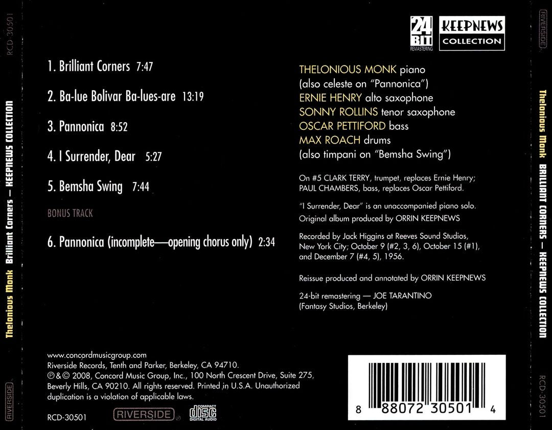 Brilliant Corners [Bonus Track] cover art