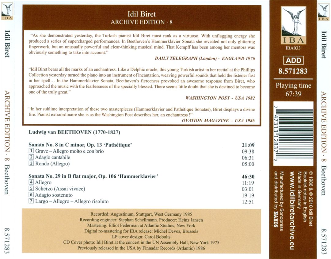 Beethoven: Sonatas Nos. 8 "Pathétique" & 29 "Hammerklavier" cover art