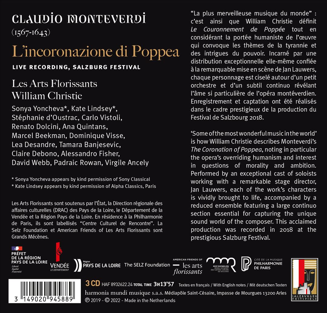 Monteverdi: L'incoronazione di Poppea cover art