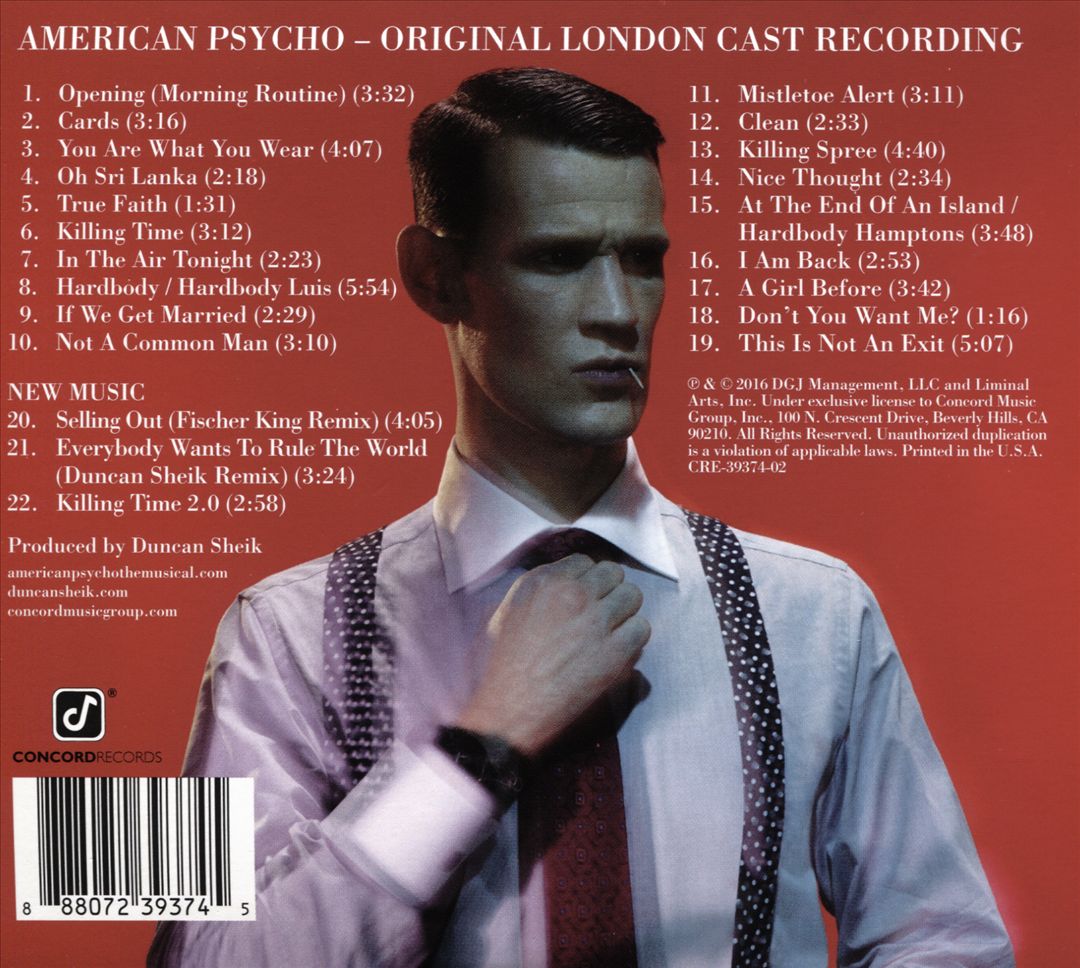 American Psycho [Original London Cast Recording] cover art