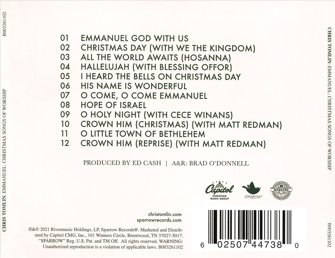 Emmanuel: Christmas Songs of Worship cover art