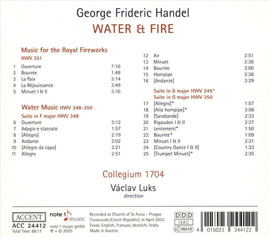 George Frideric Handel: Water & Fire cover art
