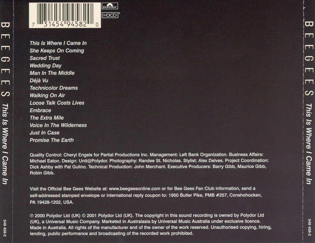 This Is Where I Came In [Australia Bonus Tracks] cover art