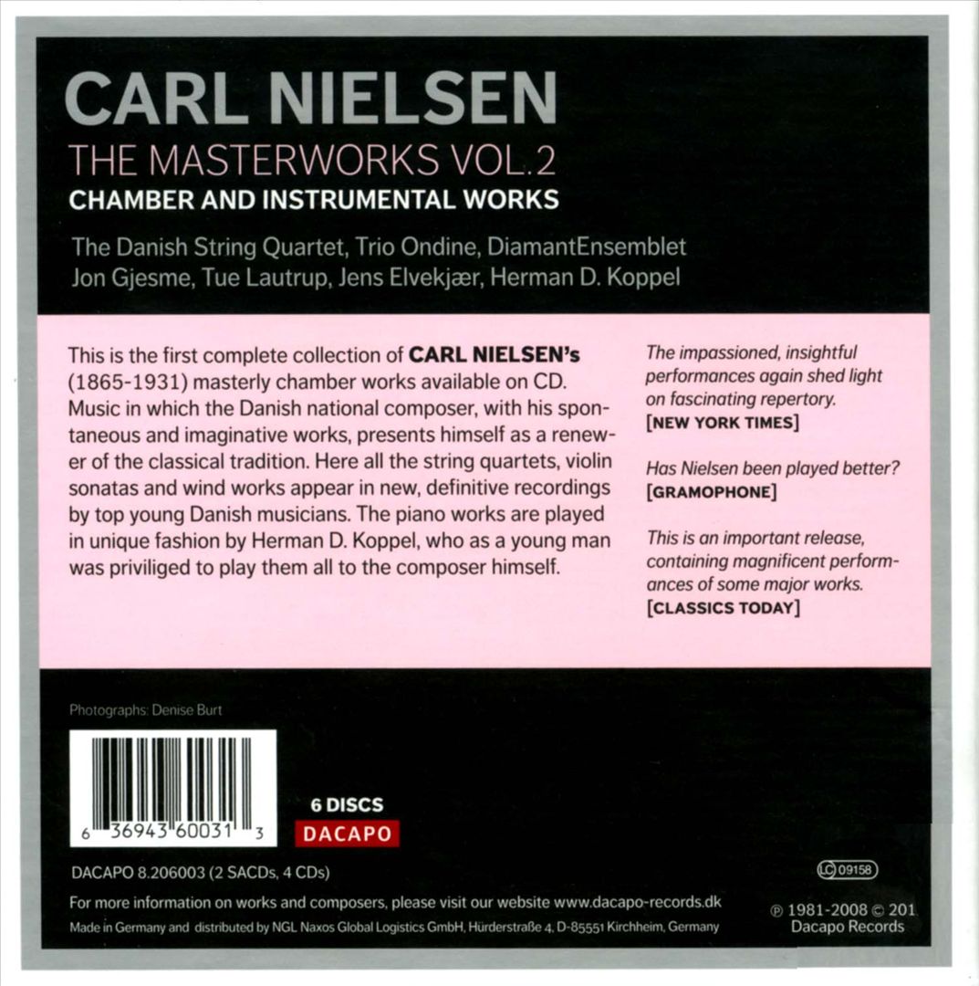 Carl Nielsen: The Masterworks, Vol. 2 - Chamber and Instrumental Music [2 Hybrid SACDs & 4 CDs] cover art