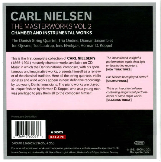 Carl Nielsen: The Masterworks, Vol. 2 - Chamber and Instrumental Music [2 Hybrid SACDs & 4 CDs] cover art