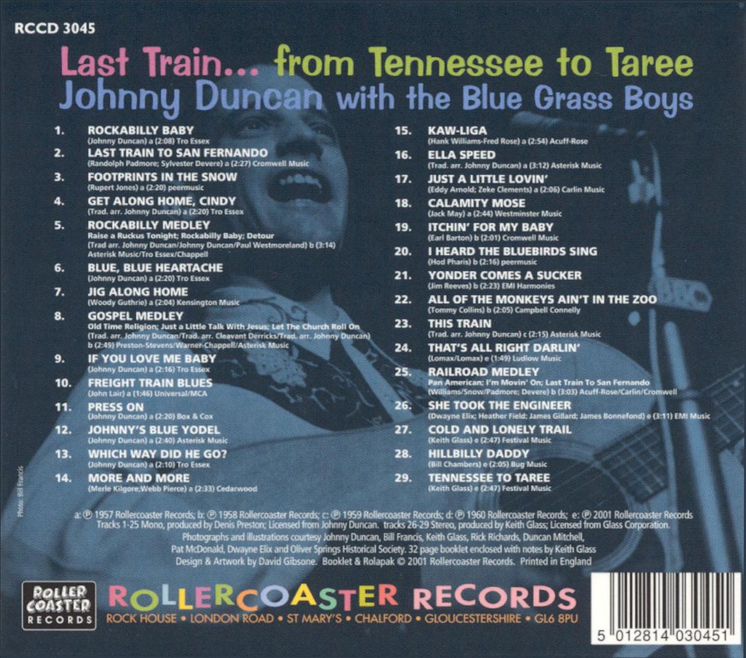 Last Train... From Tennessee to Taree: The Johnny Duncan Story cover art