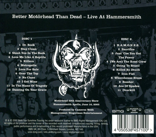 Better Motorhead Than Dead [Live at Hammersmith] cover art