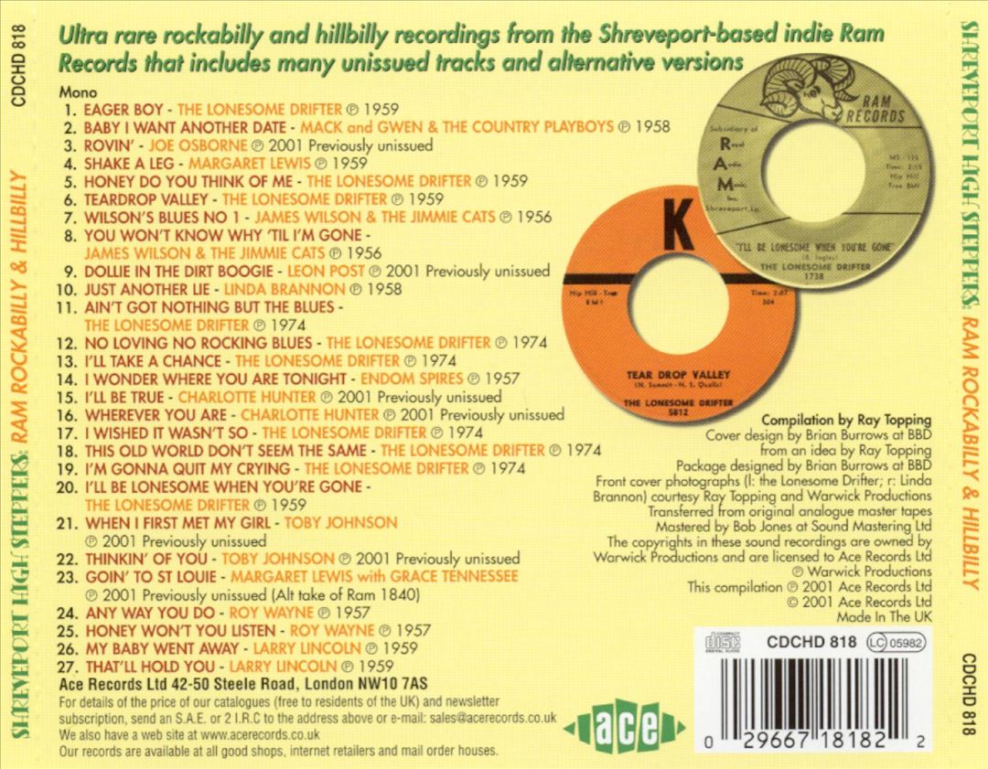 Shreveport High Steppers: Ram Rockabilly & Hillbilly cover art
