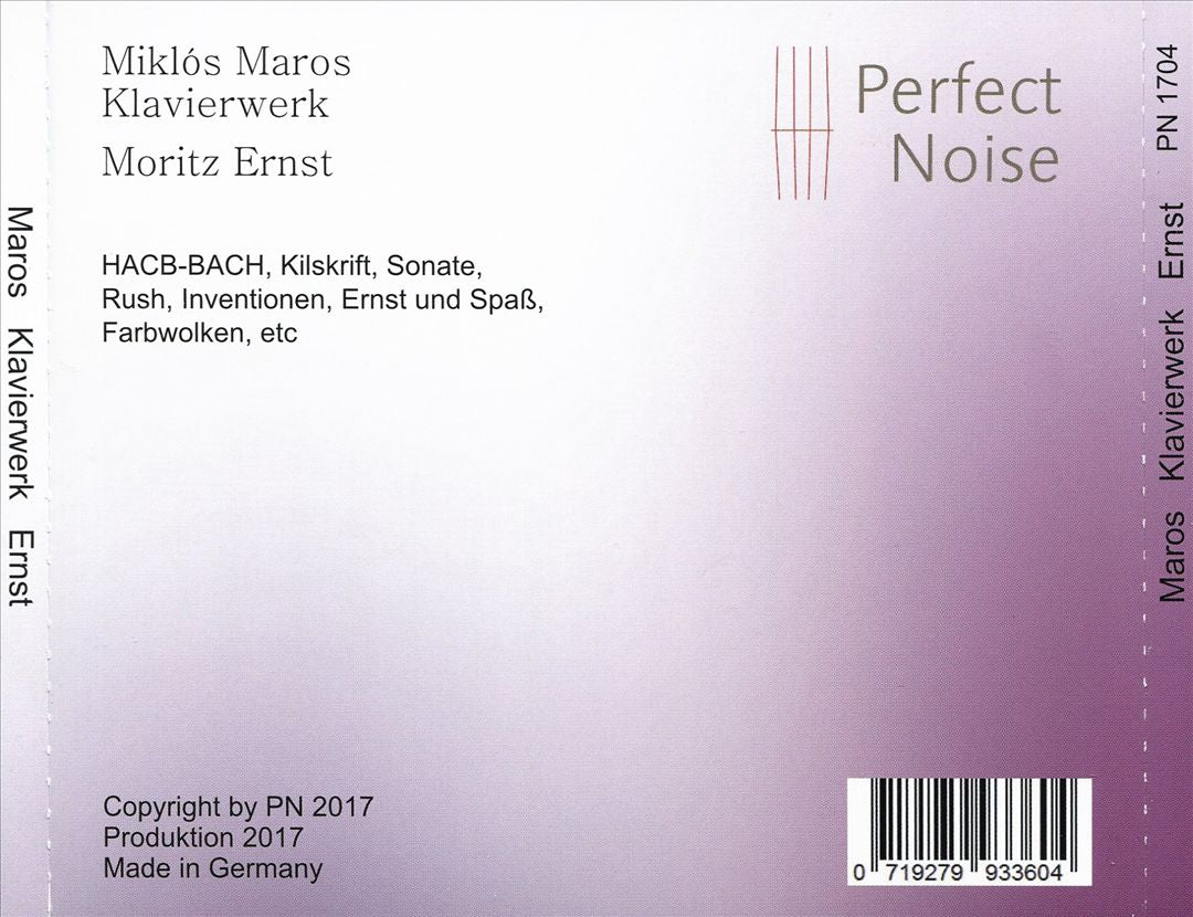 Miklós Maros: Complete Piano Works cover art
