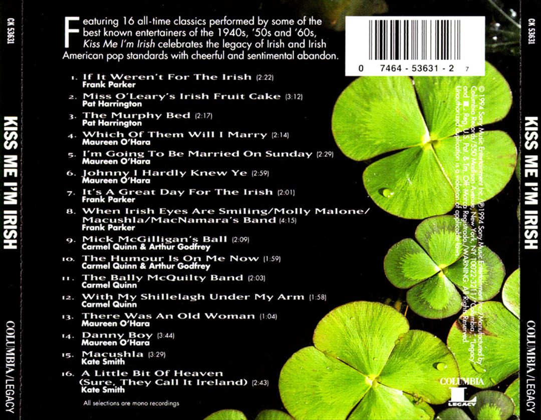 Kiss Me I'm Irish cover art