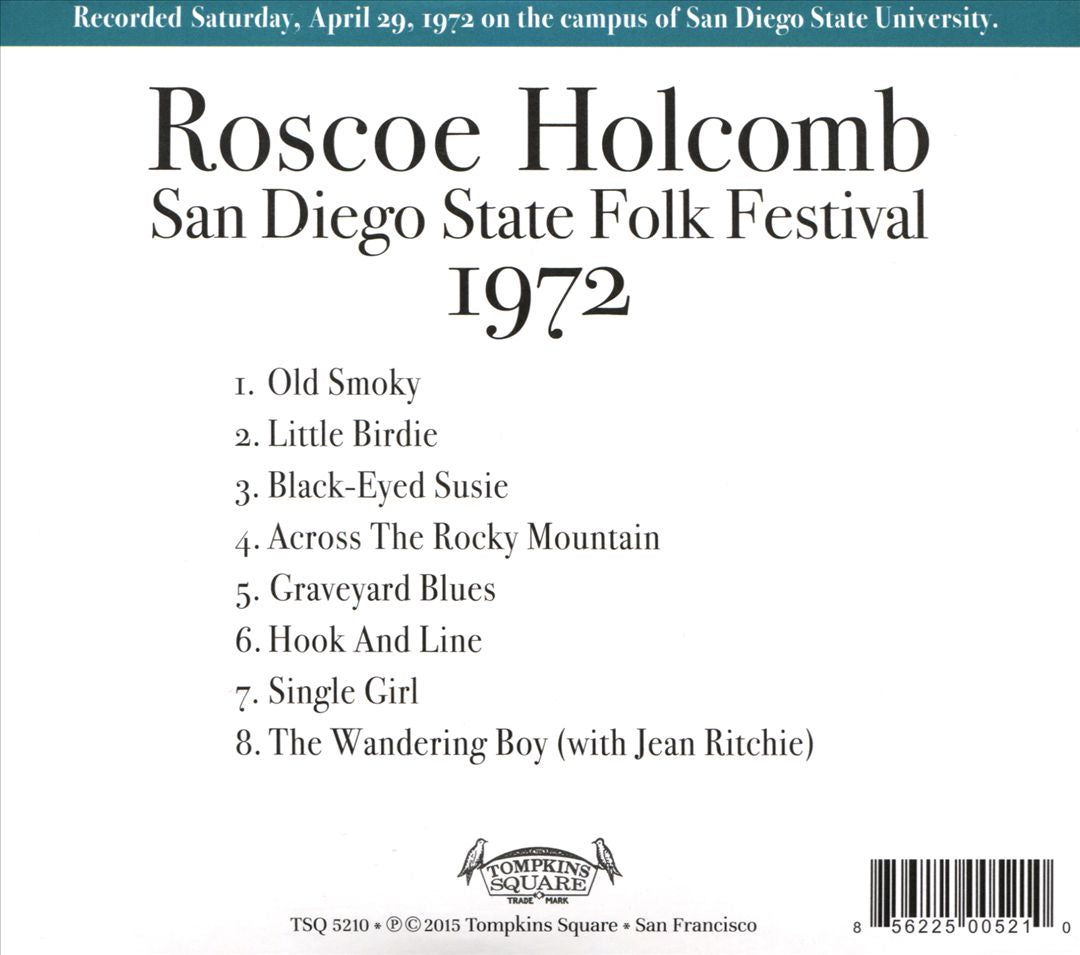 San Diego State Folk Festival, 1972 cover art