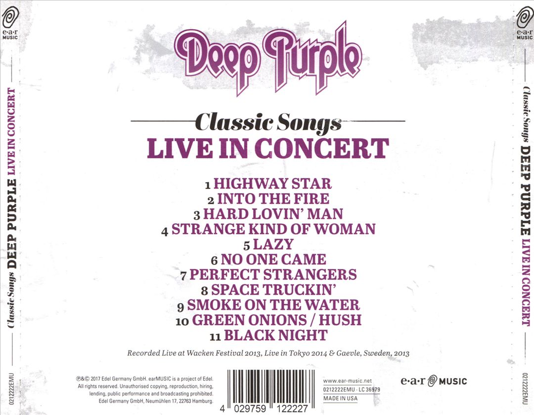 Classic Songs Live in Concert cover art