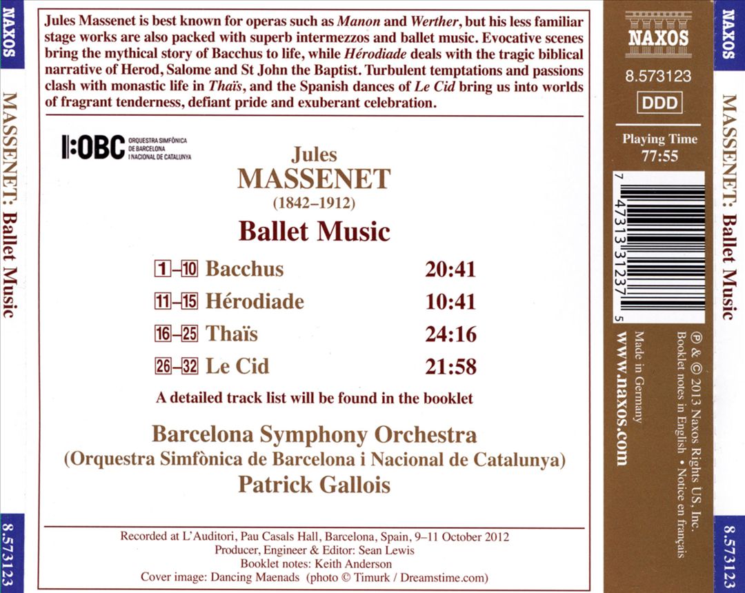 Massenet: Ballet Music cover art