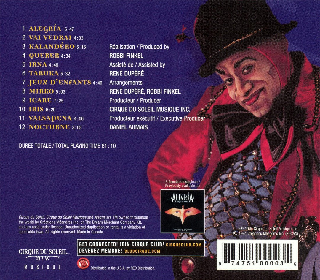 Cirque du Soleil: Alegría cover art