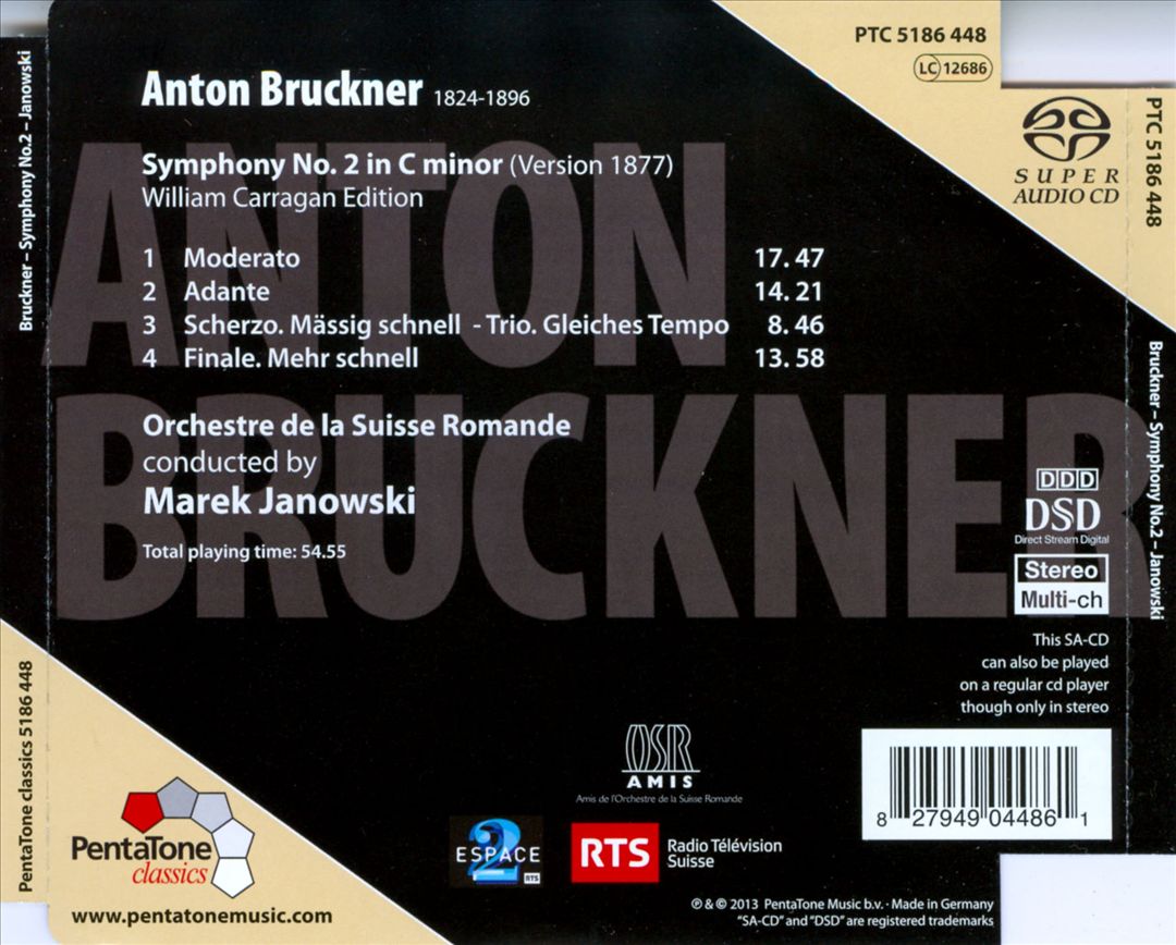 Bruckner: Symphony No. 2 cover art
