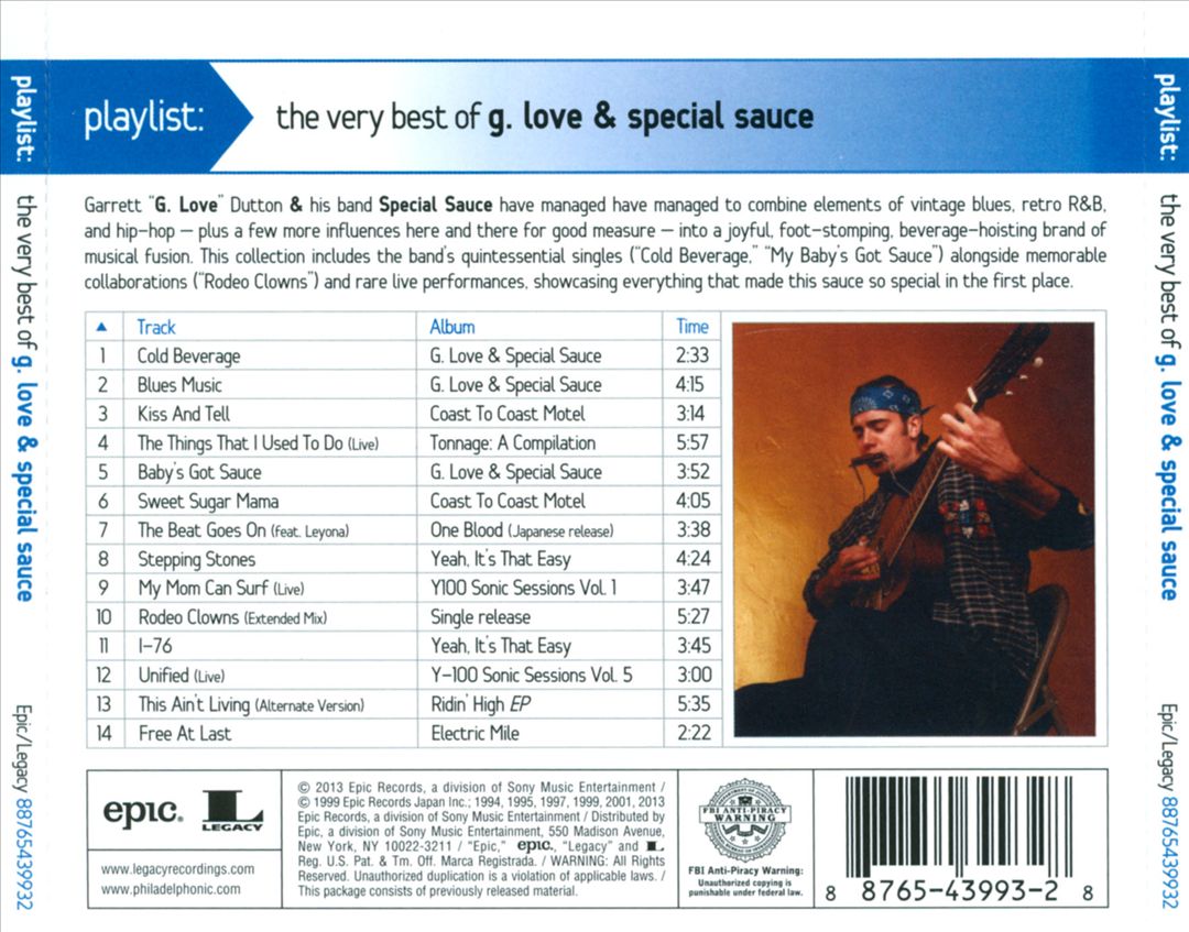 Playlist: The Very Best of G. Love and Special Sauce, The Okeh Years cover art