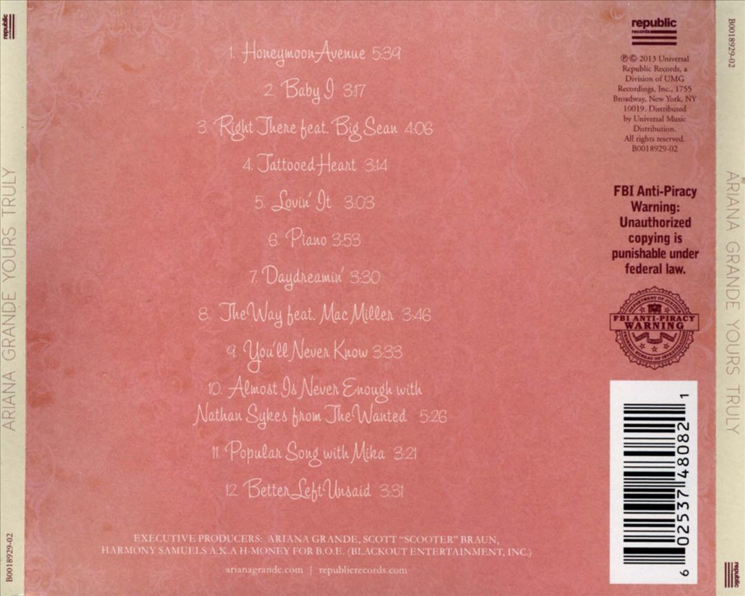 Yours Truly cover art