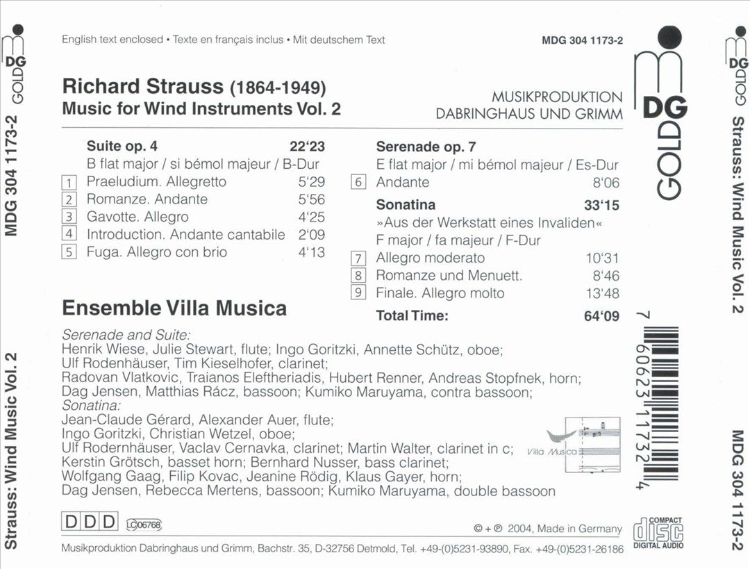 Richard Strauss: Music for Wind Instruments, Vol. 2 cover art