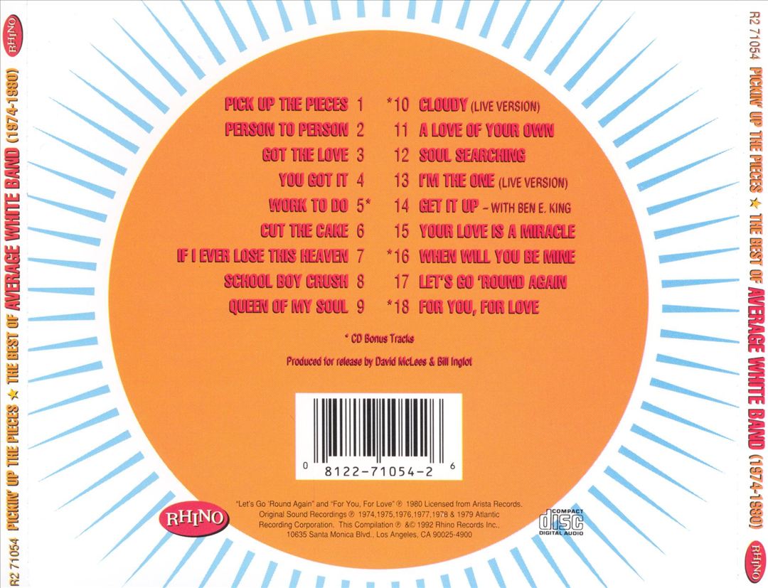 Pickin' Up the Pieces: The Best of Average White Band (1974-1980) cover art