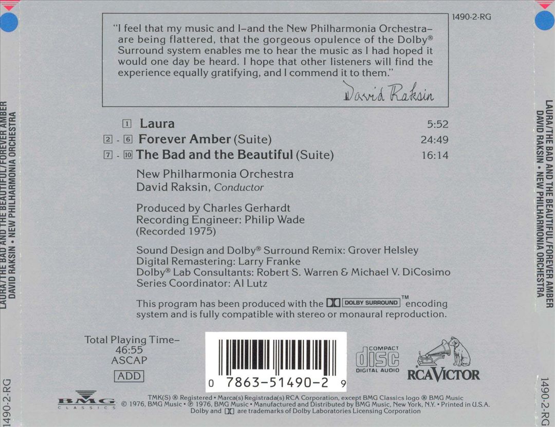 David Raksin Conducts His Great Film Scores cover art